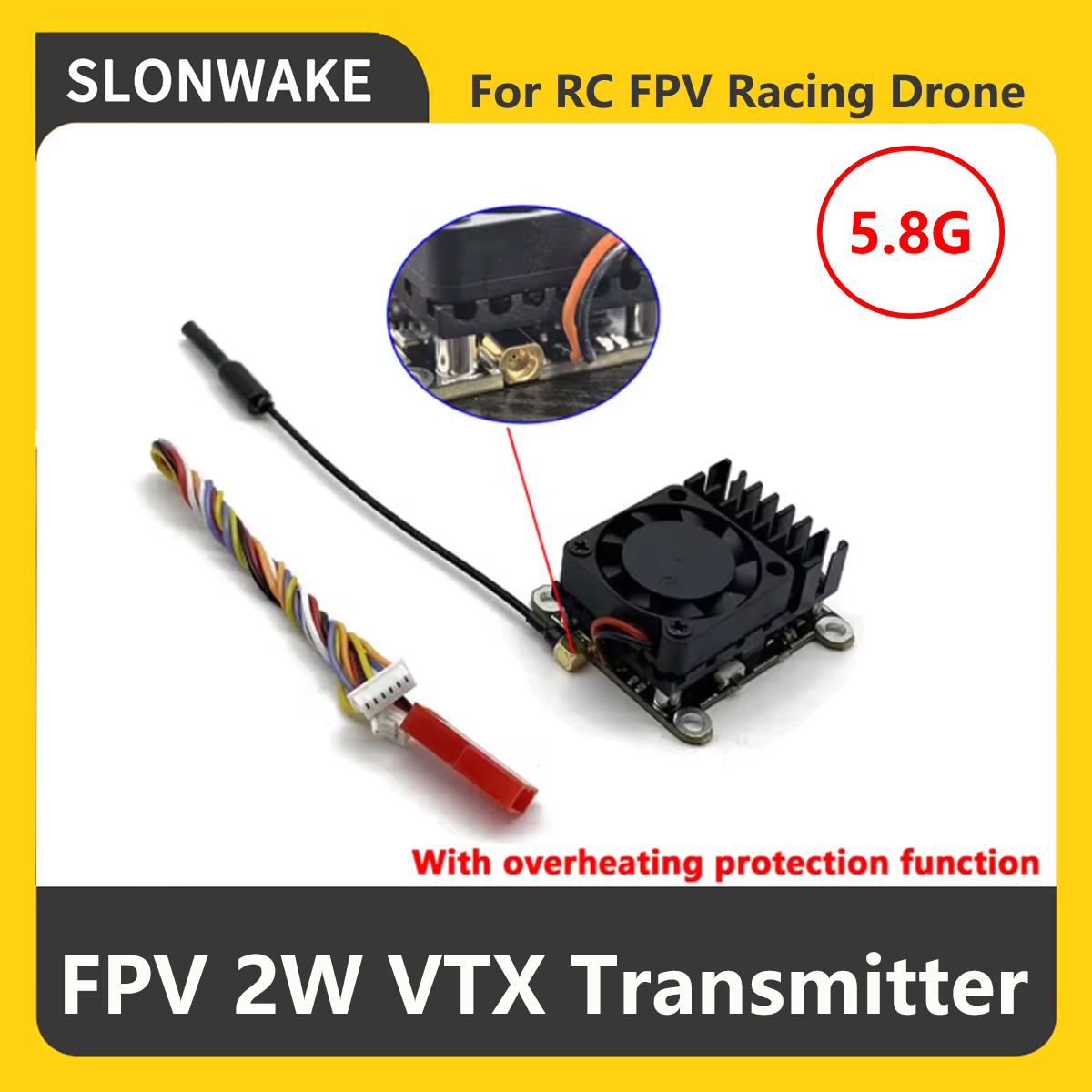 SLONWAKE 5.8G 2000mW FPV VTX T - Drone Rc Controller And Receiver review and price