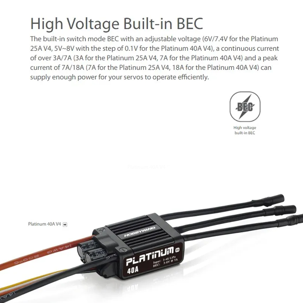 Hobbywing Platinum 25A V4 Brus - Drone Rc V4 review and price